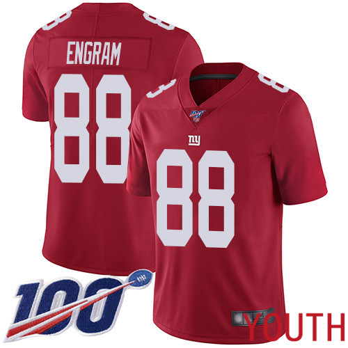 Youth New York Giants #88 Evan Engram Red Limited Red Inverted Legend 100th Season Football NFL Jersey